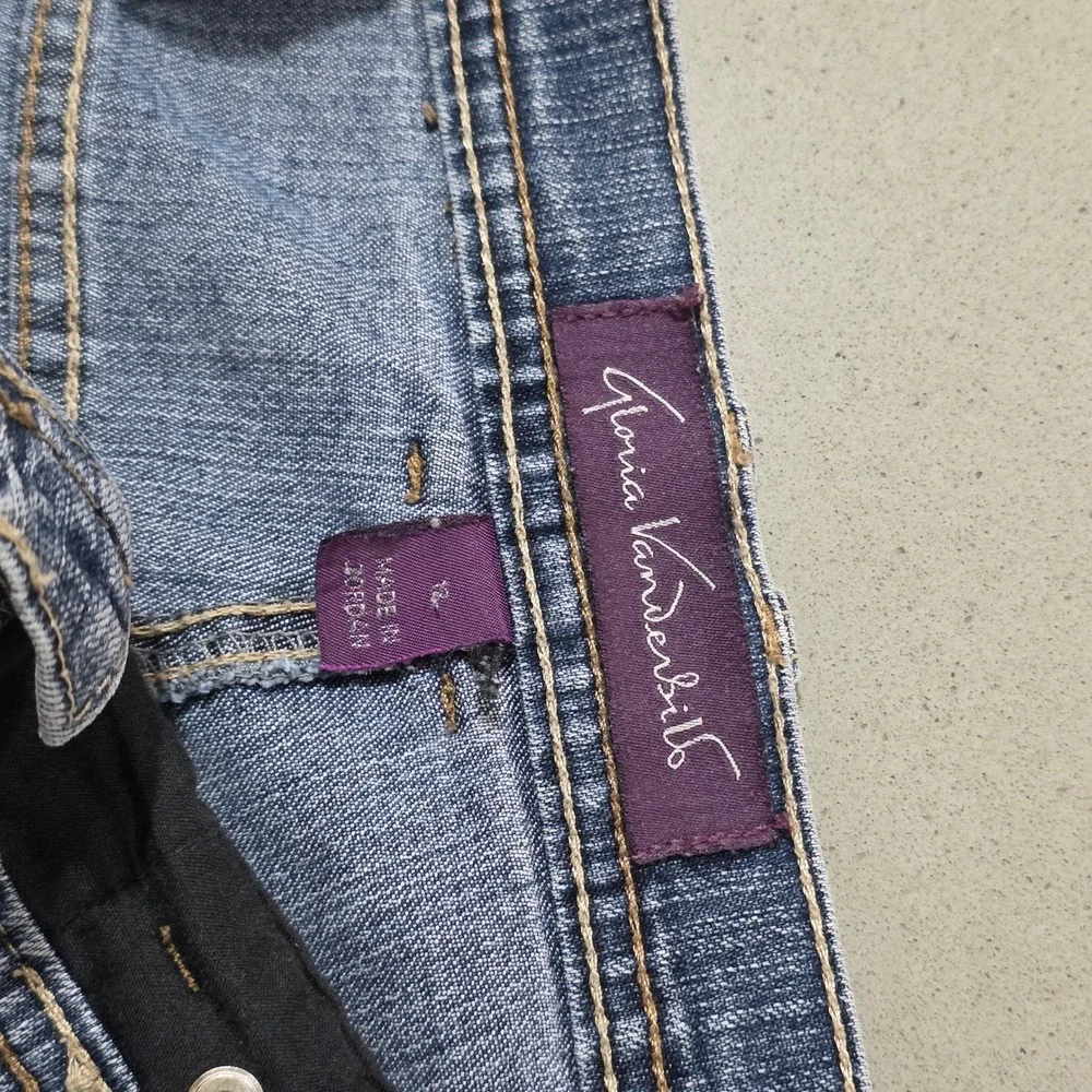 Gloria Vanderbilt Amanda High Rise Tapered Jeans Medium Wash Blue Womens Size 12